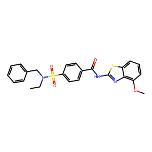 4-[benzyl(ethyl)sulfamoyl]-N-(4-methoxy-1,3-benzothiazol-2-yl)benzamide structure