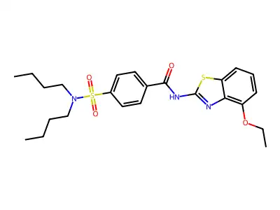 4-(dibutylsulfamoyl)-N-(4-ethoxy-1,3-benzothiazol-2-yl)benzamide structure
