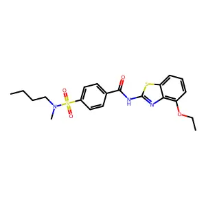 4-[butyl(methyl)sulfamoyl]-N-(4-ethoxy-1,3-benzothiazol-2-yl)benzamide structure