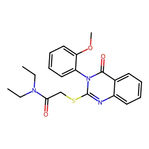 N,N-diethyl-2-[3-(2-methoxyphenyl)-4-oxoquinazolin-2-yl]sulfanylacetamide structure