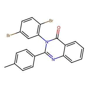 3-(2,5-dibromophenyl)-2-(4-methylphenyl)-4(3H)-quinazolinone structure