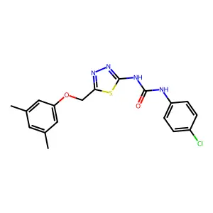 1-(4-Chlorophenyl)-3-[5-[(3,5-dimethylphenoxy)methyl]-1,3,4-thiadiazol-2-yl]urea structure