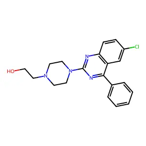 2-[4-(6-Chloro-4-phenylquinazolin-2-yl)piperazin-1-yl]ethanol structure