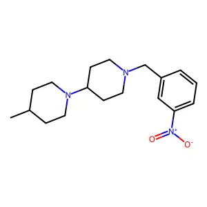4-Methyl-1-[1-[(3-nitrophenyl)methyl]piperidin-4-yl]piperidine structure