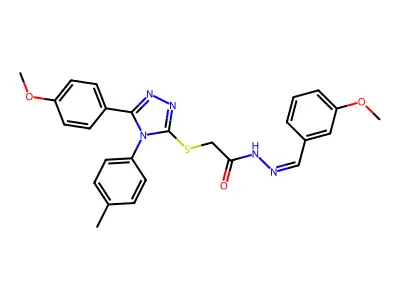 N'-[(E)-(3-METHOXYPHENYL)METHYLIDENE]-2-{[5-(4-METHOXYPHENYL)-4-(4-METHYLPHENYL)-4H-1,2,4-TRIAZOL-3-YL]SULFANYL}ACETOHYDRAZIDE structure
