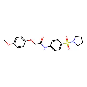 2-(4-Methoxy-phenoxy)-N-[4-(pyrrolidine-1-sulfonyl)-phenyl]-acetamide structure