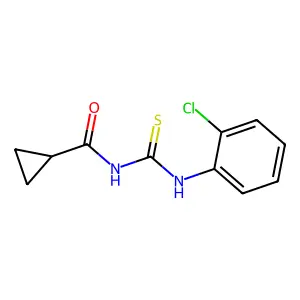 N-[(2-chlorophenyl)carbamothioyl]cyclopropanecarboxamide structure