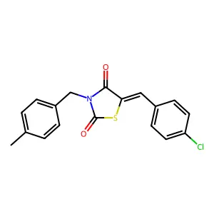 5-(4-Chlorobenzylidene)-3-(4-methylbenzyl)-1,3-thiazolidine-2,4-dione structure