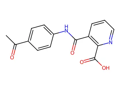 3-[(4-acetylphenyl)carbamoyl]pyridine-2-carboxylic Acid structure