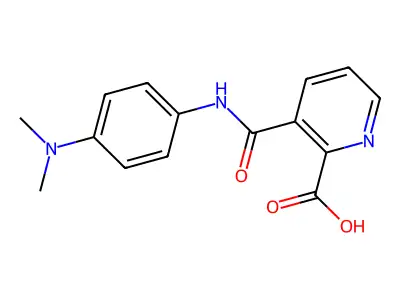 3-(N-(4-(Dimethylamino)phenyl)carbamoyl)pyridine-2-carboxylic acid structure