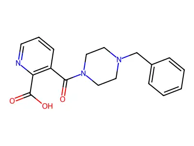 3-(4-benzylpiperazine-1-carbonyl)pyridine-2-carboxylic Acid structure