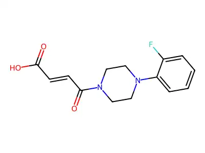4-[4-(2-Fluorophenyl)-1-piperazinyl]-4-oxo-2-butenoic acid structure