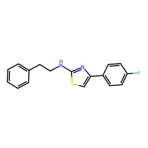 (4-(4-Fluorophenyl)(2,5-thiazolyl))(2-phenylethyl)amine structure