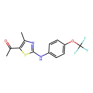 1-(4-Methyl-2-{[4-(trifluoromethoxy)phenyl]amino}-1,3-thiazol-5-yl)ethan-1-one structure