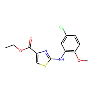Ethyl 4-((5-chloro-2-methoxyphenyl)amino)-3,5-thiazolecarboxylate structure
