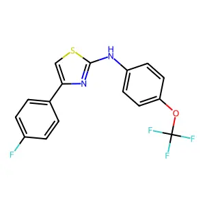 4-(4-fluorophenyl)-N-[4-(trifluoromethoxy)phenyl]-1,3-thiazol-2-amine structure
