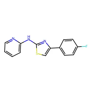 (4-(4-Fluorophenyl)(2,5-thiazolyl))-2-pyridylamine structure