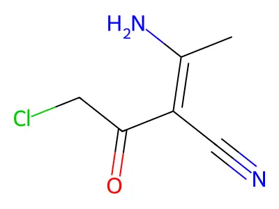 3-Amino-2-(2-chloro-acetyl)-but-2-enenitrile structure