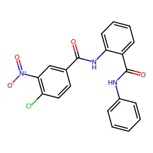 4-chloro-3-nitro-N-[2-(phenylcarbamoyl)phenyl]benzamide structure