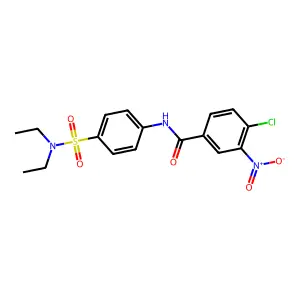 4-chloro-N-[4-(diethylsulfamoyl)phenyl]-3-nitrobenzamide structure