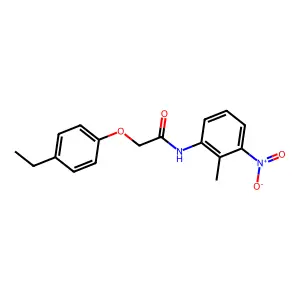 2-(4-ethylphenoxy)-N-(2-methyl-3-nitrophenyl)acetamide structure