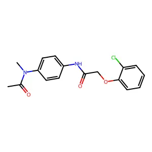 N-{4-[acetyl(methyl)amino]phenyl}-2-(2-chlorophenoxy)acetamide structure