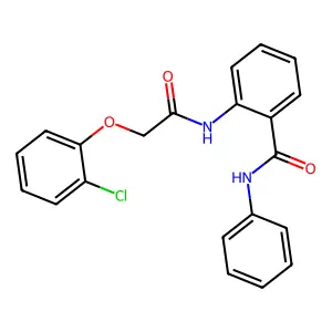 2-{[(2-chlorophenoxy)acetyl]amino}-N-phenylbenzamide structure