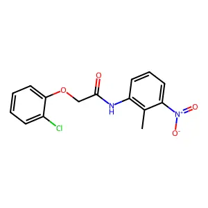 2-(2-chlorophenoxy)-N-(2-methyl-3-nitrophenyl)acetamide structure
