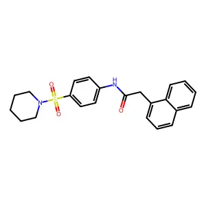 2-(1-naphthyl)-N-[4-(1-piperidinylsulfonyl)phenyl]acetamide structure