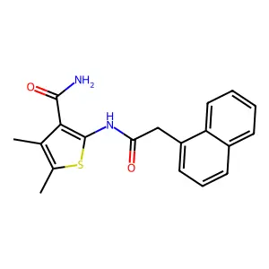 4,5-Dimethyl-2-[(1-naphthylacetyl)amino]-3-thiophenecarboxamide structure