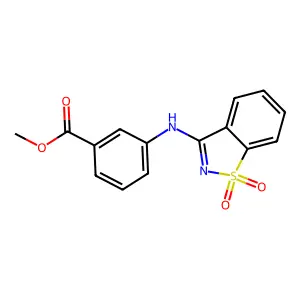 Methyl 3-[(1,1-dioxido-1,2-benzothiazol-3-yl)amino]benzoate structure