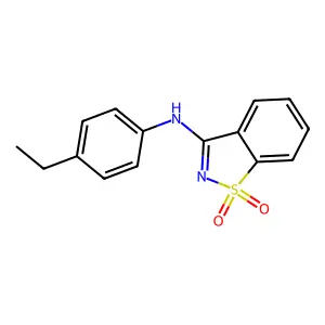 N-(4-ethylphenyl)-1,1-dioxo-1,2-benzothiazol-3-amine structure