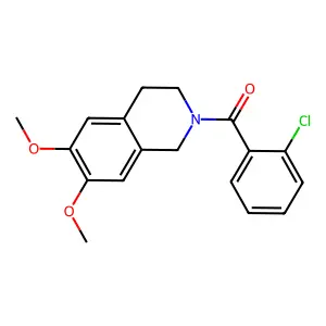 (2-chlorophenyl)(6,7-dimethoxy-3,4-dihydroisoquinolin-2(1H)-yl)methanone structure