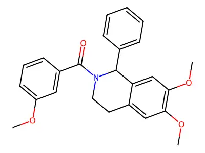 6,7-Dimethoxy-2-(3-methoxybenzoyl)-1-phenyl-1,2,3,4-tetrahydroisoquinoline structure