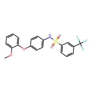 N-[4-(2-methoxyphenoxy)phenyl]-3-(trifluoromethyl)benzenesulfonamide structure