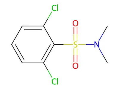 2,6-dichloro-N,N-dimethylbenzenesulfonamide structure