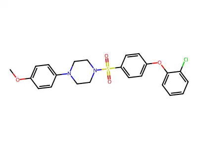 1-{[4-(2-Chlorophenoxy)phenyl]sulfonyl}-4-(4-methoxyphenyl)piperazine structure