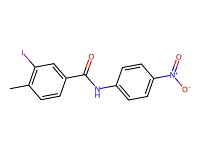 3-iodo-4-methyl-N-(4-nitrophenyl)benzamide structure
