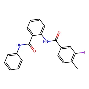 3-iodo-4-methyl-N-[2-(phenylcarbamoyl)phenyl]benzamide structure
