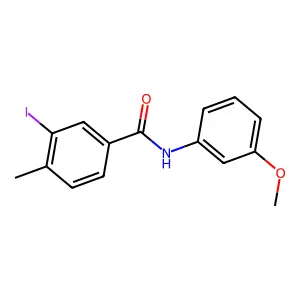 3-iodo-N-(3-methoxyphenyl)-4-methylbenzamide structure