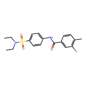 N-[4-(diethylsulfamoyl)phenyl]-3-iodo-4-methylbenzamide structure