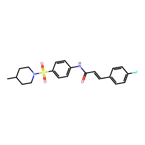 (2E)-3-(4-fluorophenyl)-N-{4-[(4-methylpiperidin-1-yl)sulfonyl]phenyl}prop-2-enamide structure