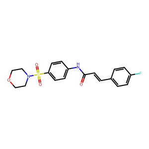 (2E)-3-(4-fluorophenyl)-N-[4-(morpholin-4-ylsulfonyl)phenyl]prop-2-enamide structure
