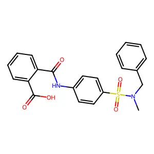 2-[(4-{[Benzyl(methyl)amino]sulfonyl}anilino)carbonyl]benzoic acid structure