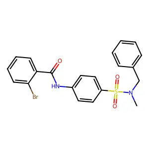 N-(4-{[benzyl(methyl)amino]sulfonyl}phenyl)-2-bromobenzamide structure