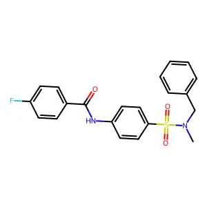 N-(4-{[benzyl(methyl)amino]sulfonyl}phenyl)-4-fluorobenzamide structure