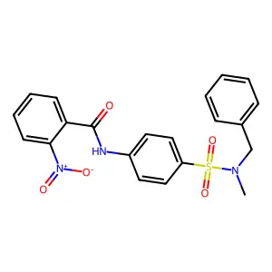 N-(4-{[benzyl(methyl)amino]sulfonyl}phenyl)-2-nitrobenzamide structure