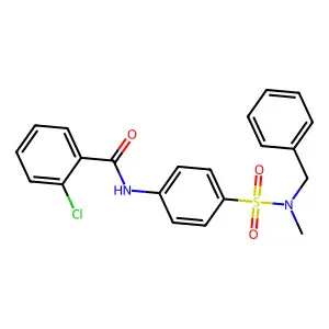 N-(4-{[benzyl(methyl)amino]sulfonyl}phenyl)-2-chlorobenzamide structure
