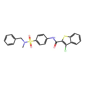 N-{4-[benzyl(methyl)sulfamoyl]phenyl}-3-chloro-1-benzothiophene-2-carboxamide structure