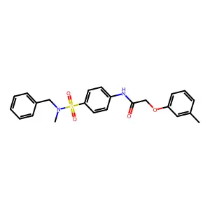 N-(4-{[benzyl(methyl)amino]sulfonyl}phenyl)-2-(3-methylphenoxy)acetamide structure